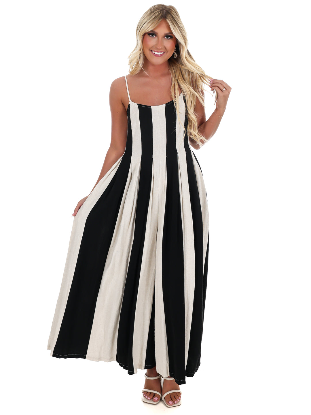 Natural State Striped Jumpsuit