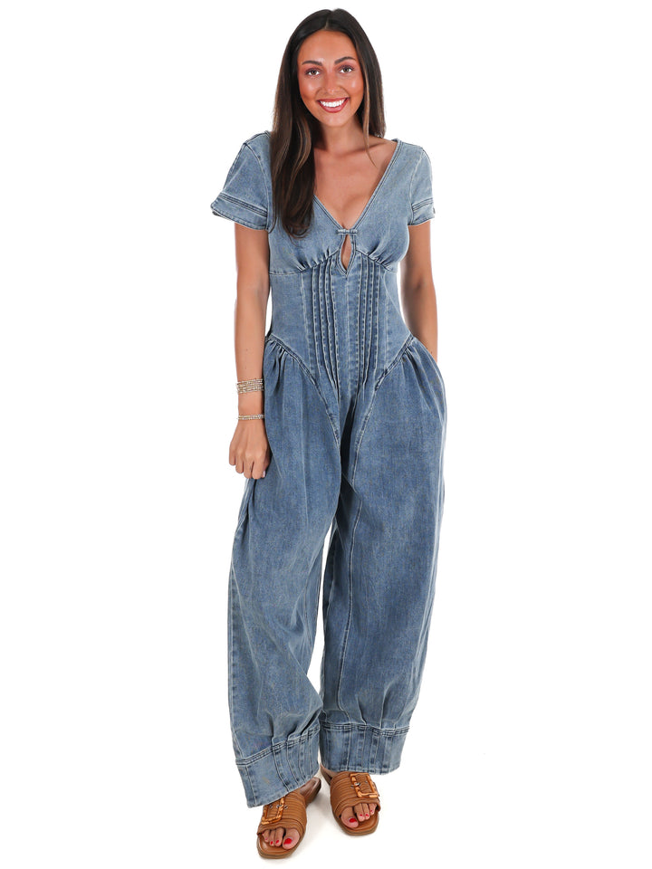 Willow Creek Denim Jumpsuit