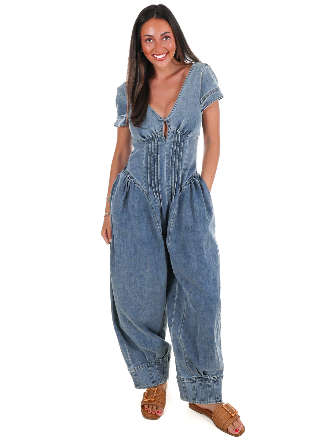 Willow Creek Denim Jumpsuit