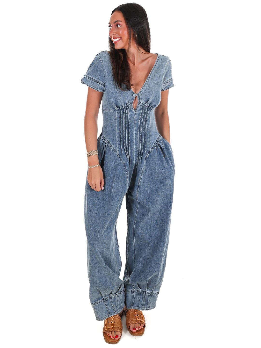 Willow Creek Denim Jumpsuit