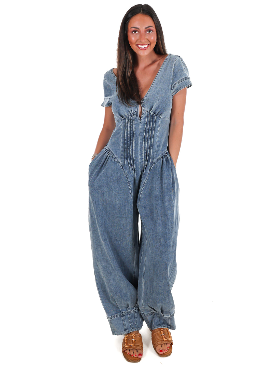 Willow Creek Denim Jumpsuit