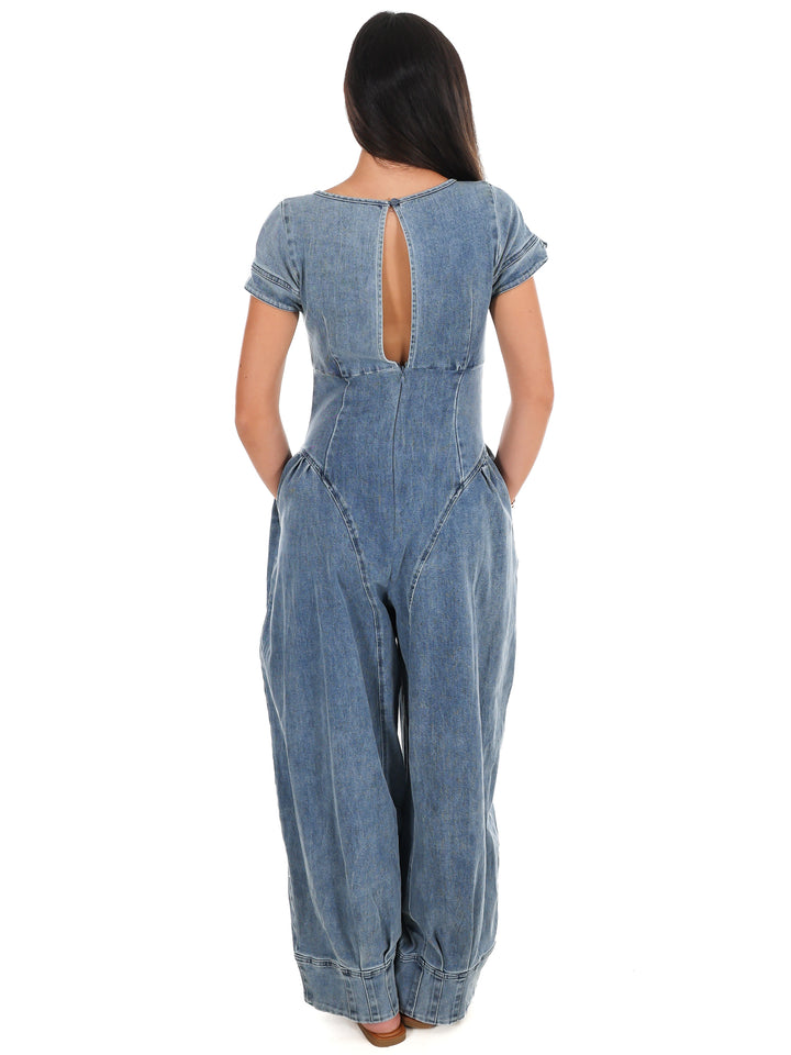 Willow Creek Denim Jumpsuit