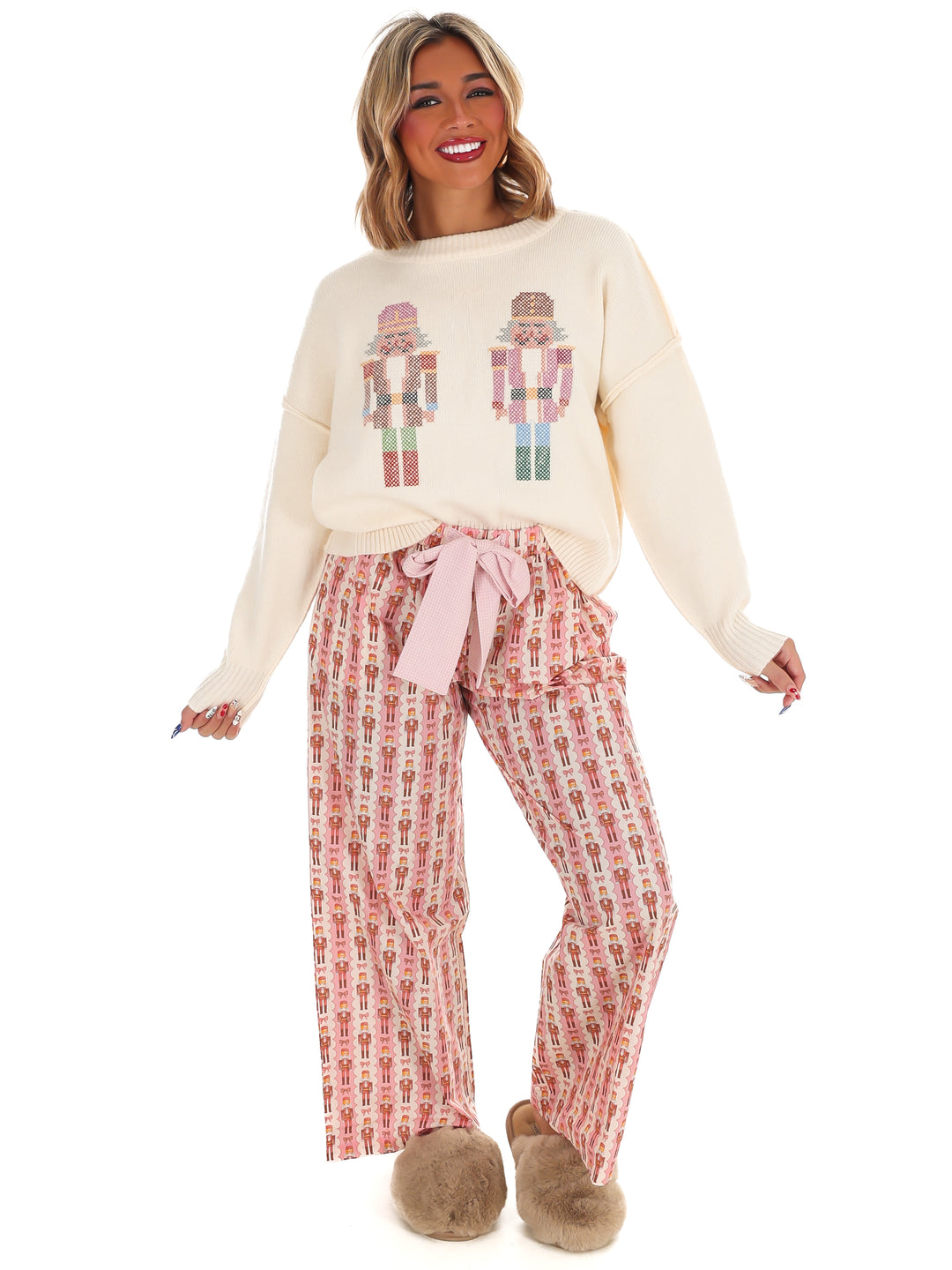 Sugar Plum Nutcracker Embroidery Sweater