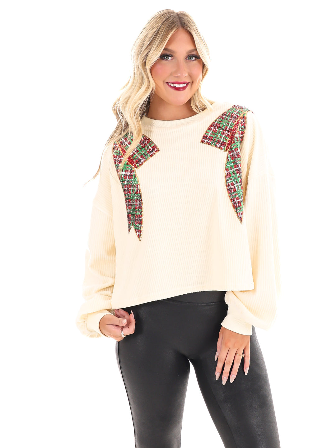 Wrap Me Up Christmas Bow Sweatshirt