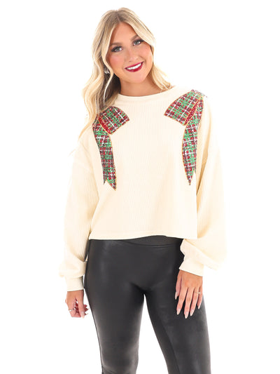 Wrap Me Up Christmas Bow Sweatshirt