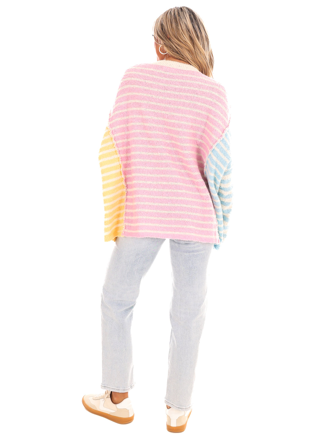 Color Chaser Mixed Oversized Sweater