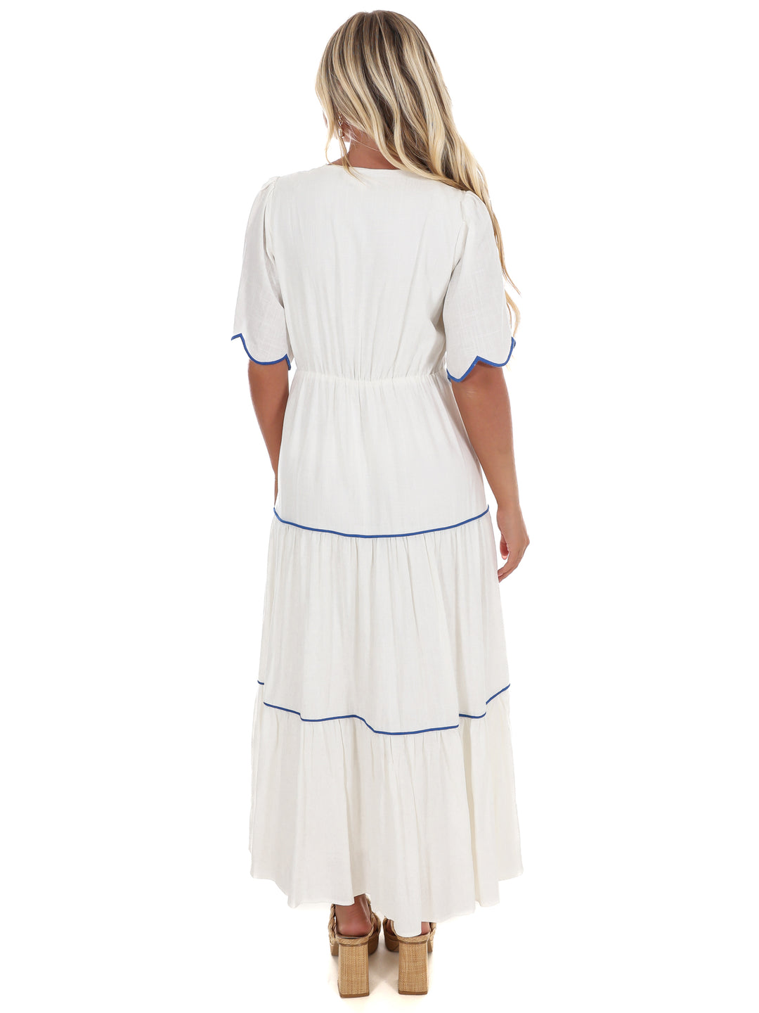 Embroidered Dreams Tiered Midi Dress