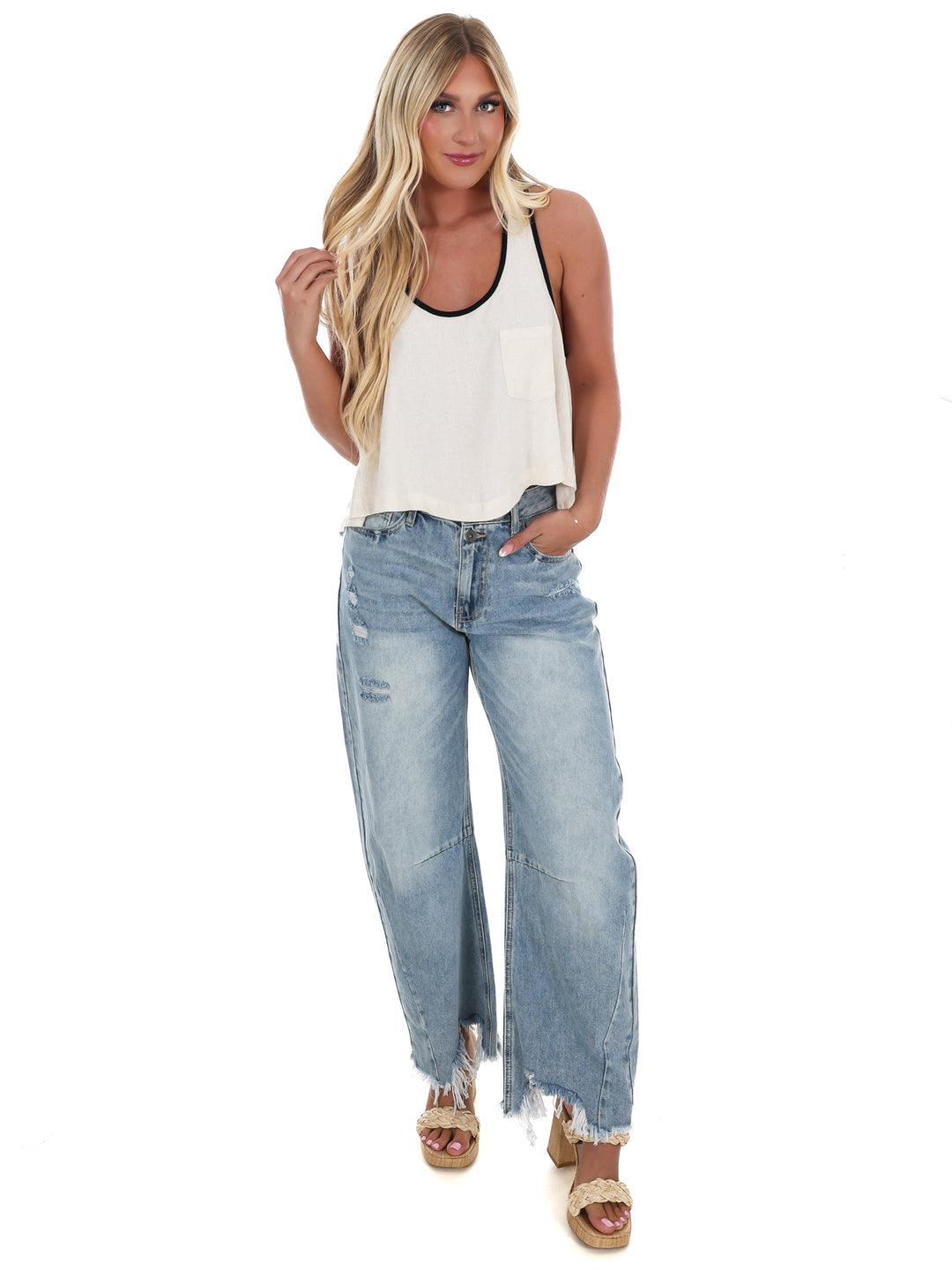 Cabana Cutie Linen Tank Top