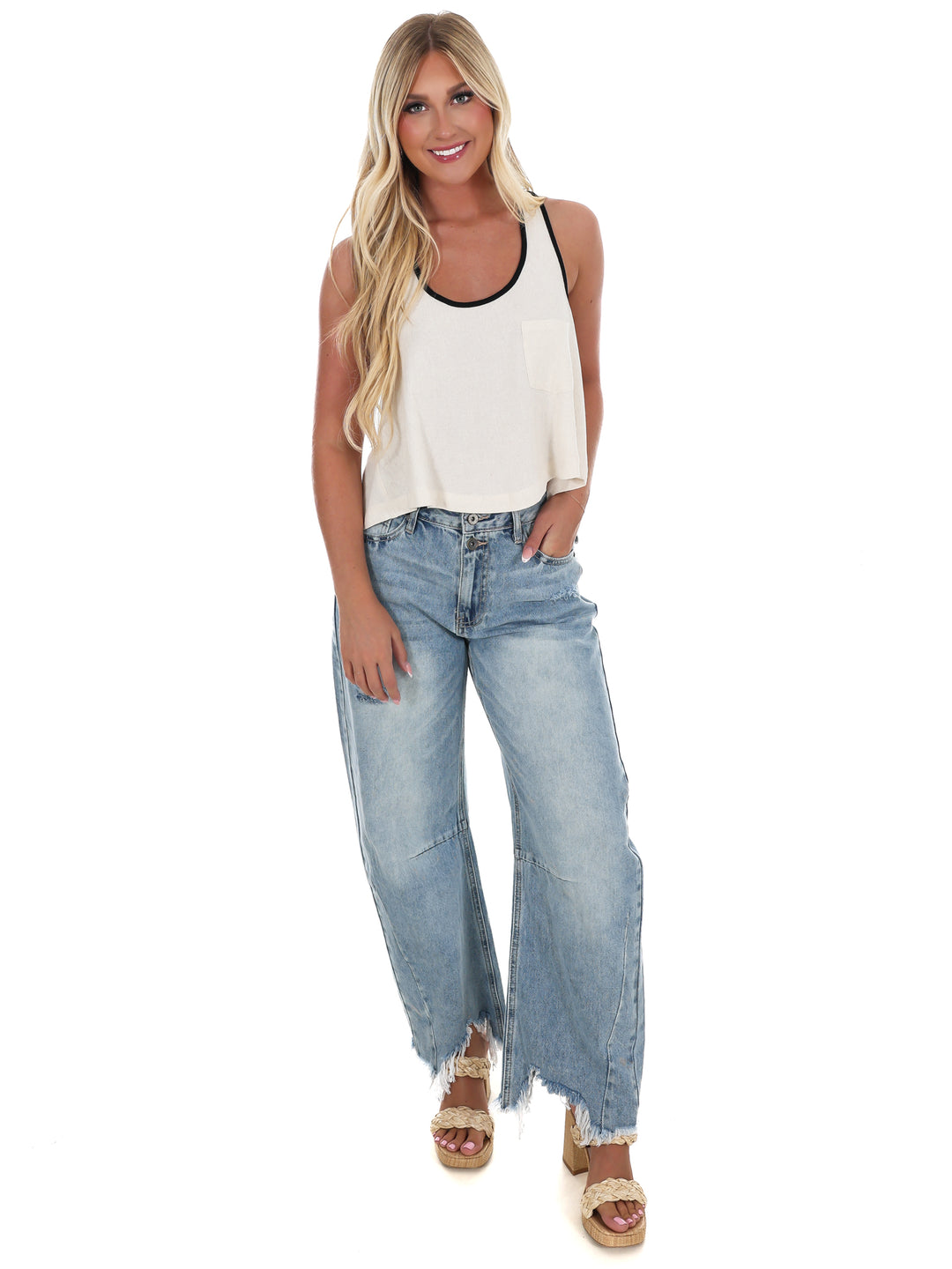 Cabana Cutie Linen Tank Top