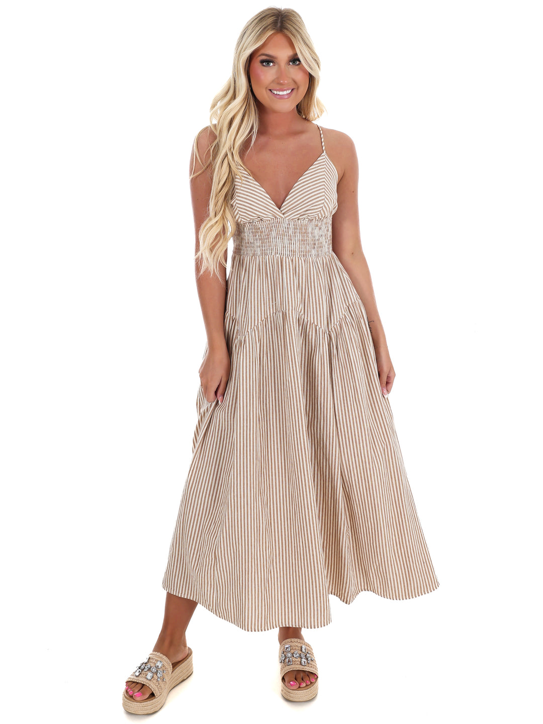 Nothing You Can Do Stripe Maxi Dress