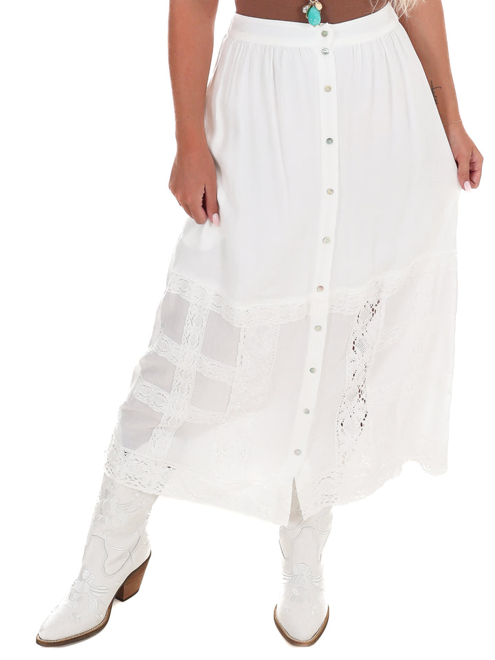 Coastal Chic Lace Maxi Skirt