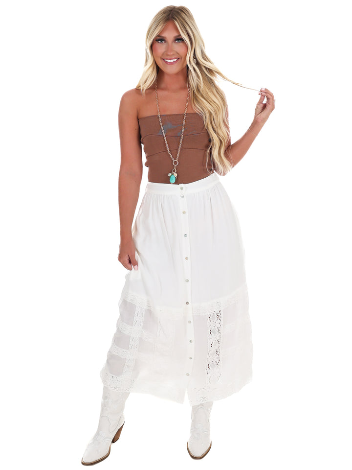 Coastal Chic Lace Maxi Skirt