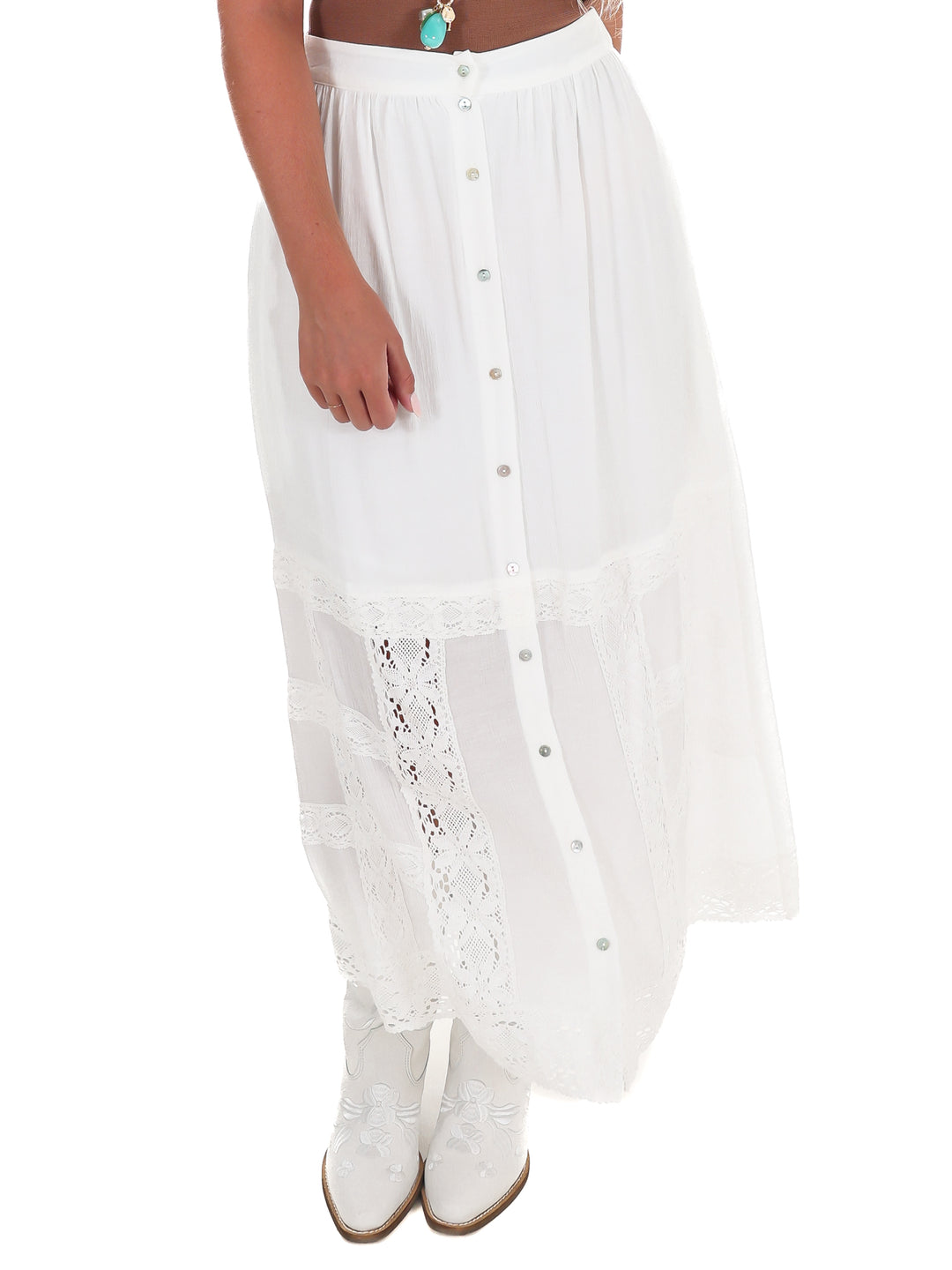 Coastal Chic Lace Maxi Skirt