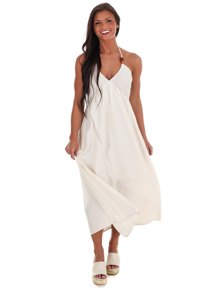Drift Away Halter Neck Midi Dress