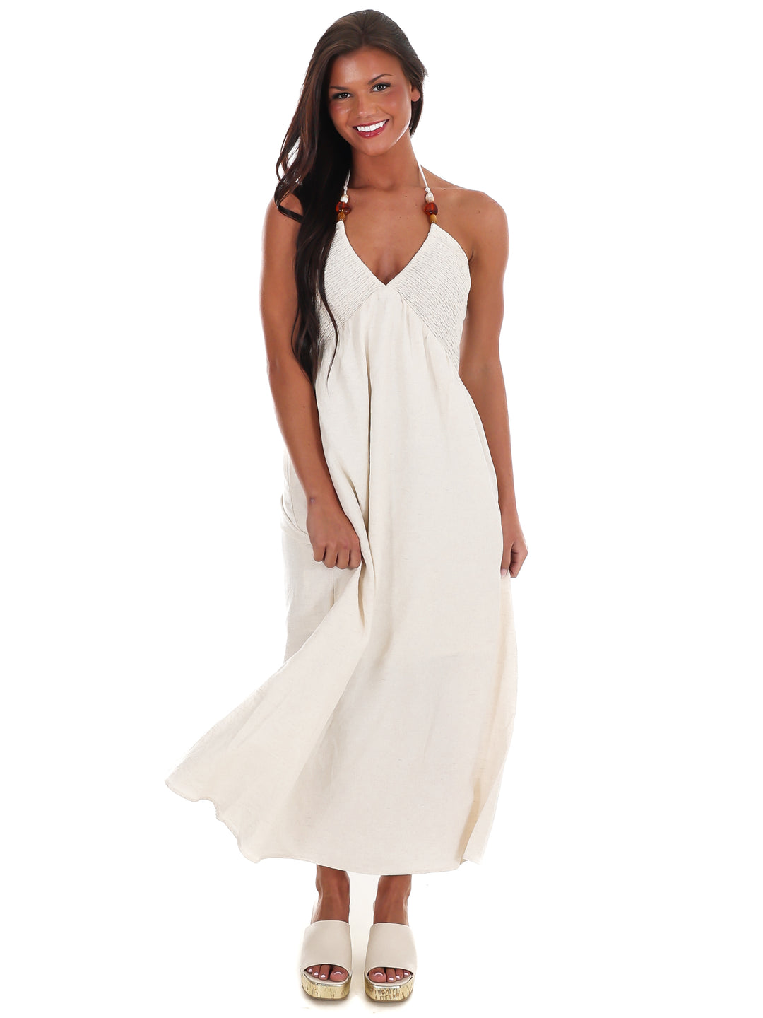 Drift Away Halter Neck Midi Dress
