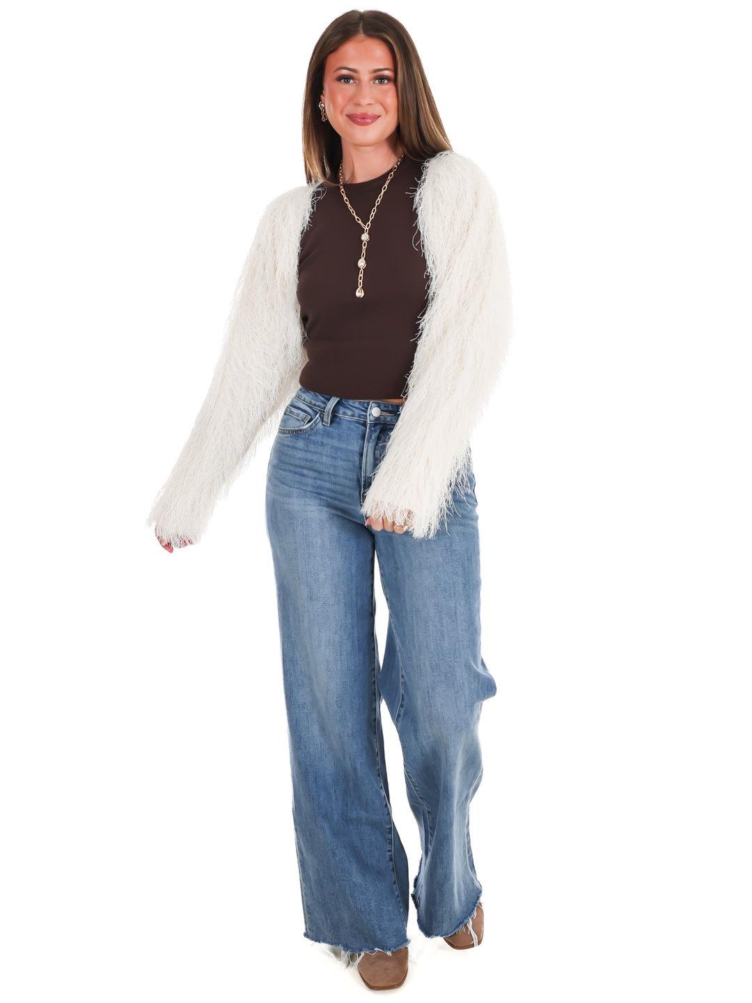 Feather Fringe Bolero