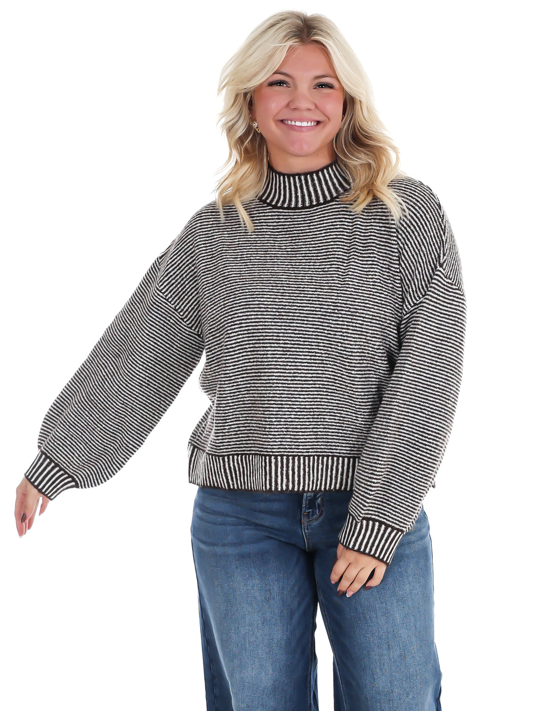 Winter Weekend Mock Neck Sweater