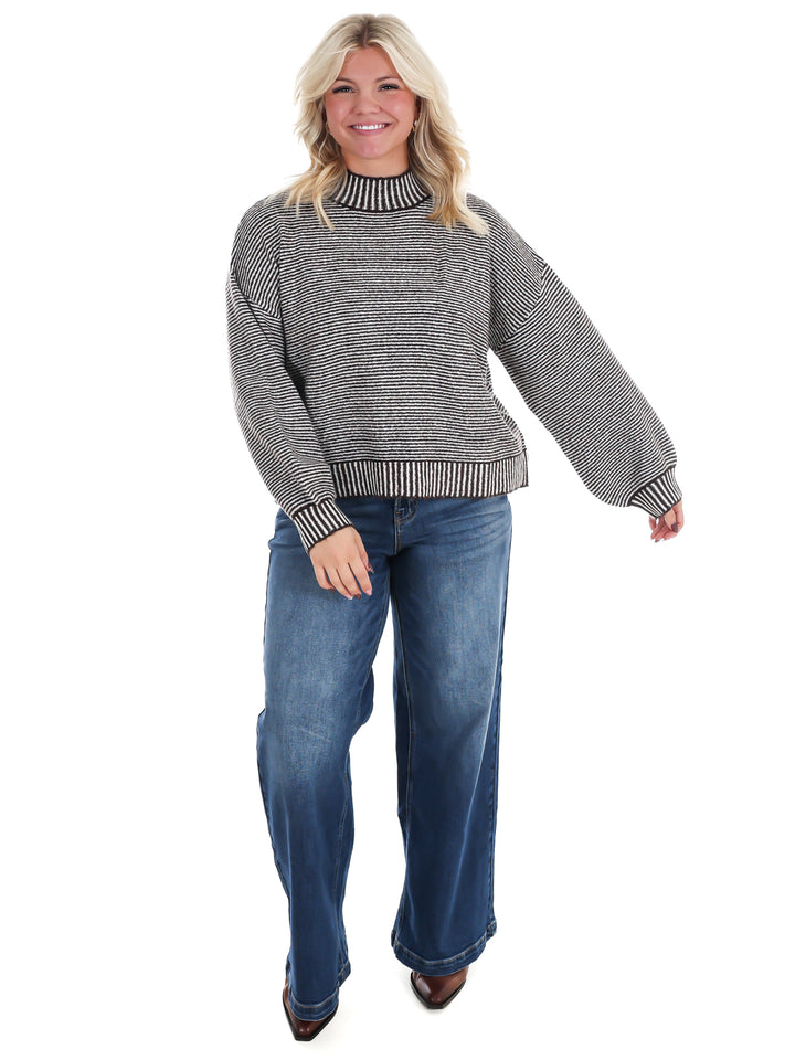 Winter Weekend Mock Neck Sweater