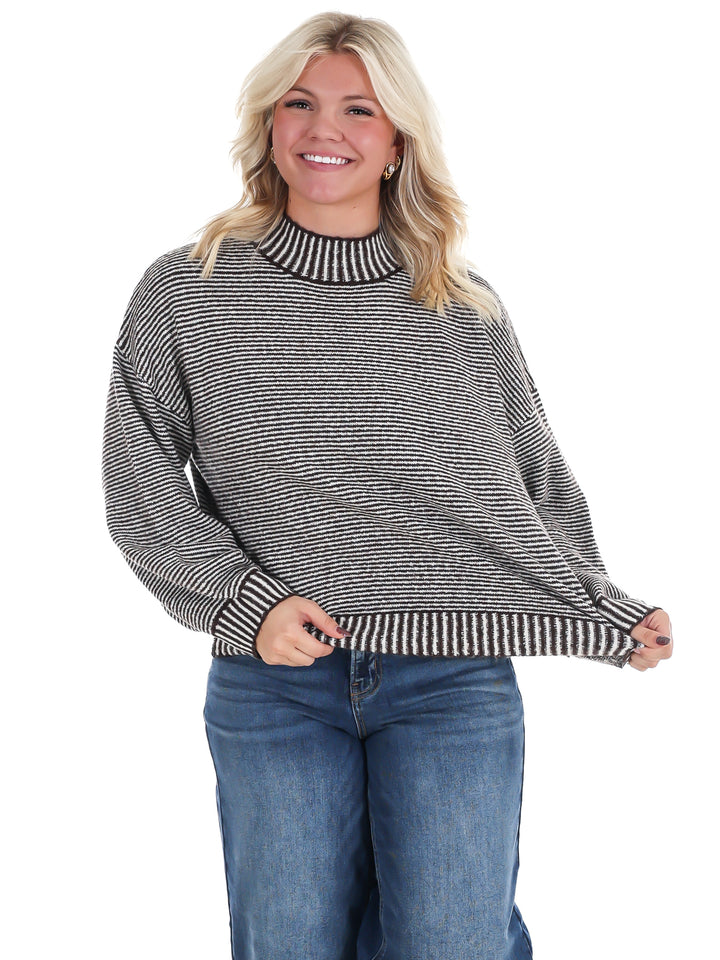 Winter Weekend Mock Neck Sweater