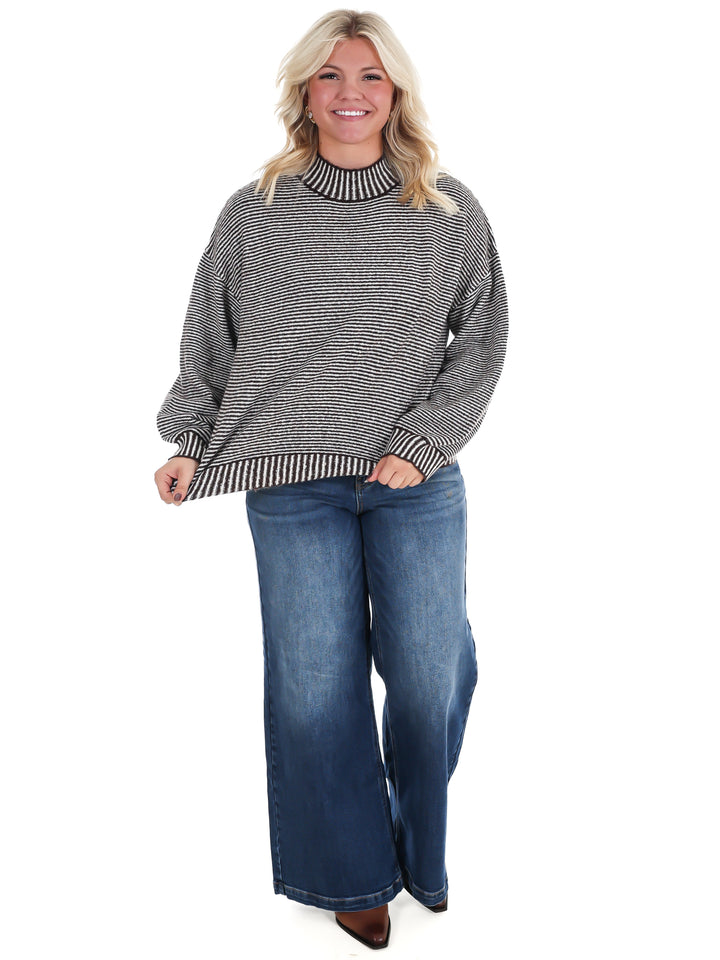 Winter Weekend Mock Neck Sweater