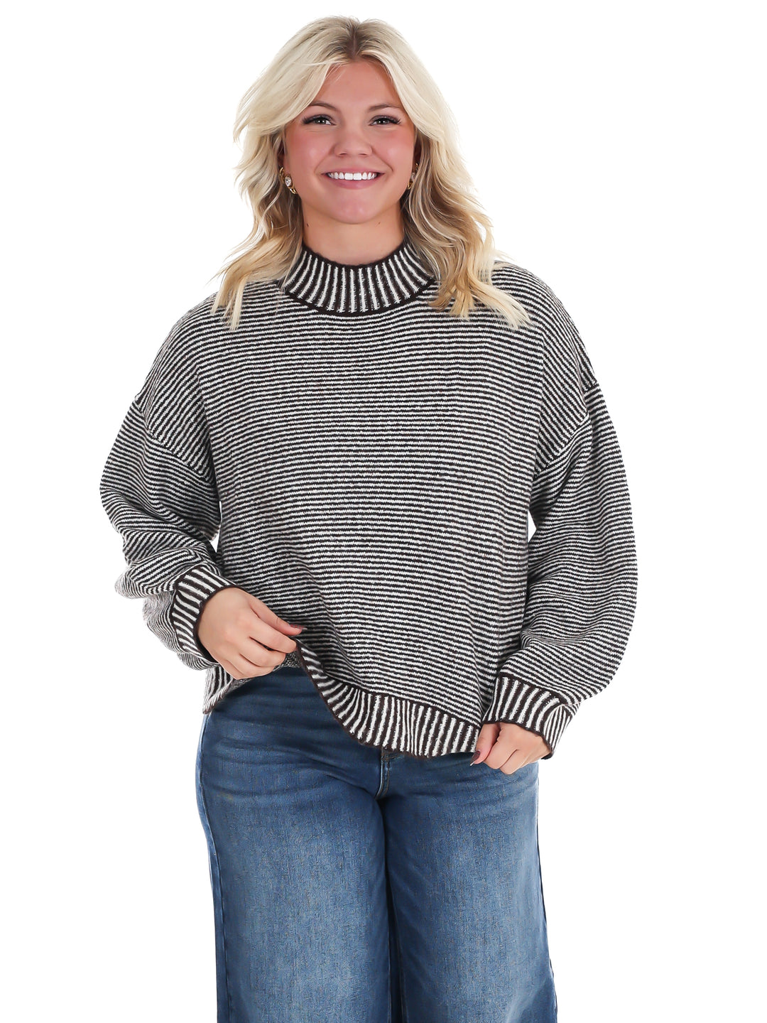 Winter Weekend Mock Neck Sweater