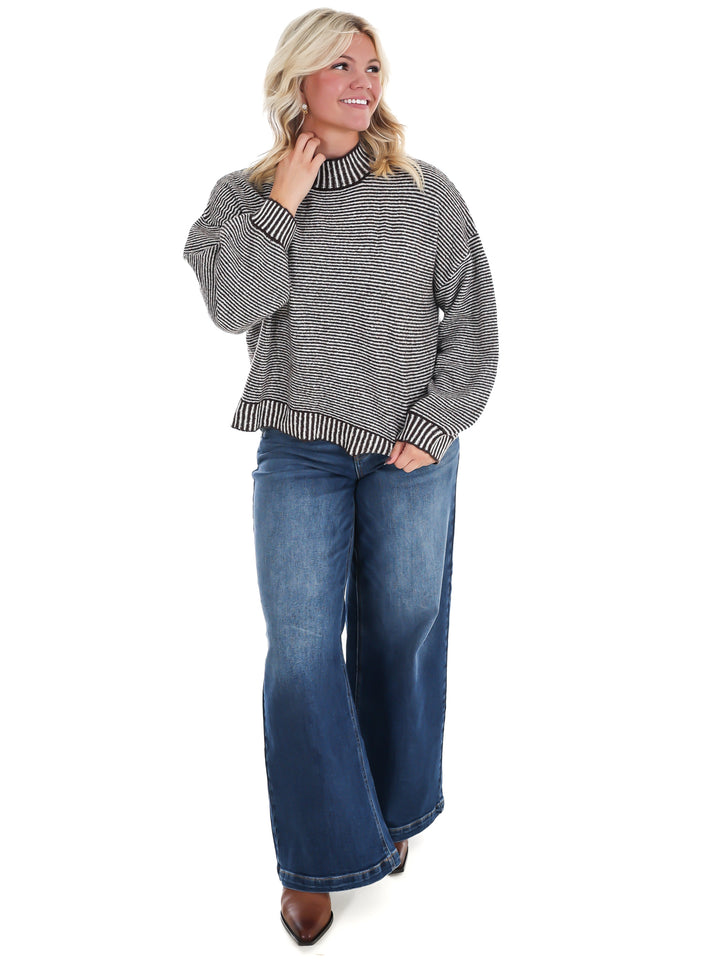 Winter Weekend Mock Neck Sweater