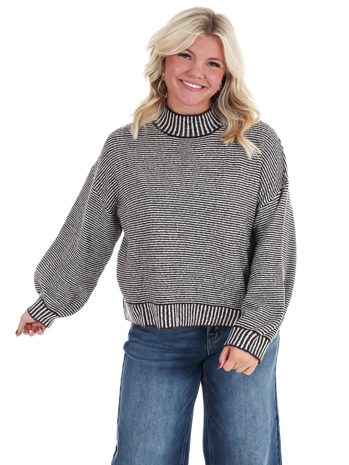 Winter Weekend Mock Neck Sweater