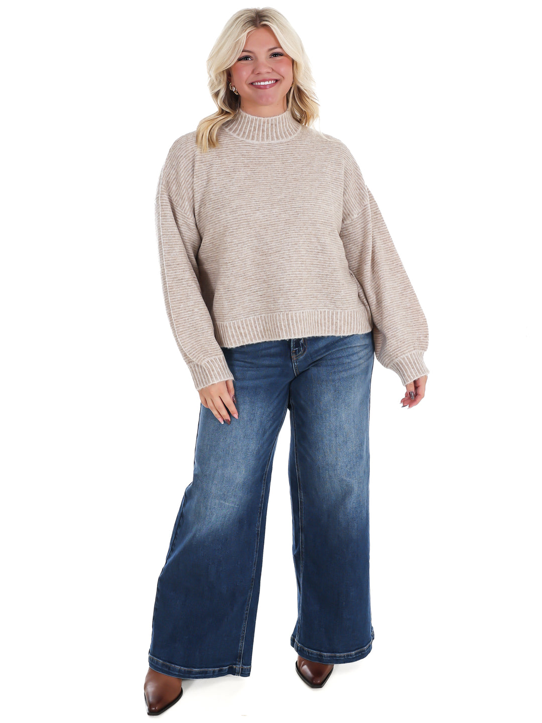 Winter Weekend Mock Neck Sweater