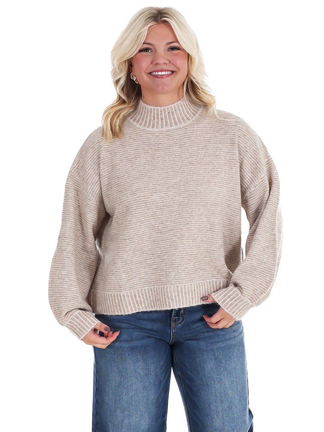 Winter Weekend Mock Neck Sweater