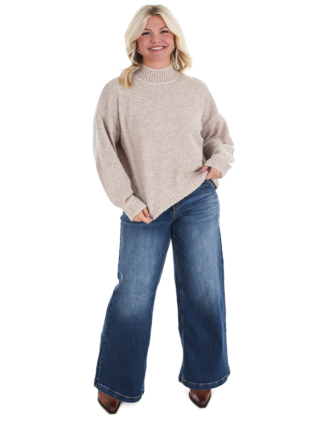Winter Weekend Mock Neck Sweater