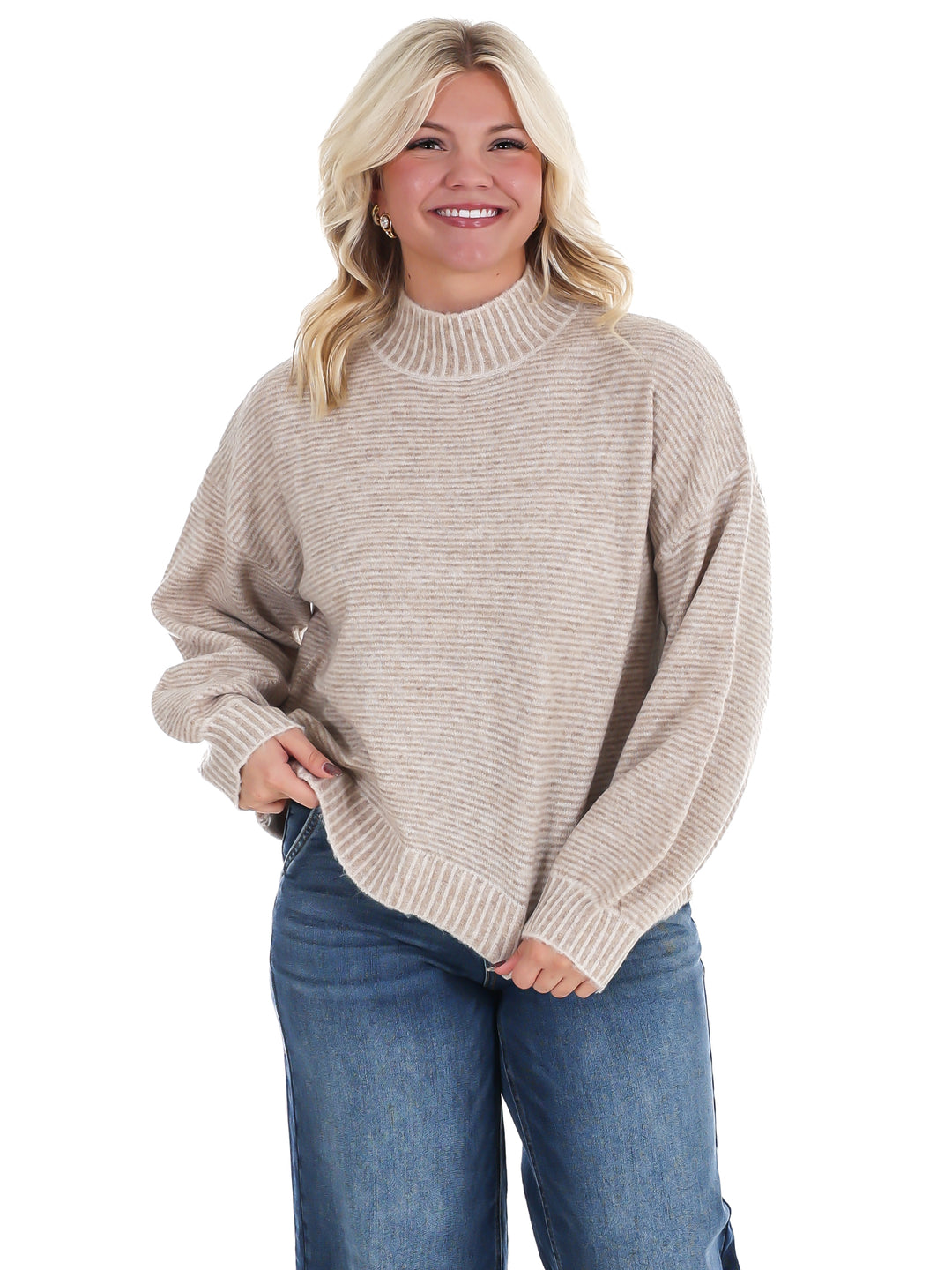 Winter Weekend Mock Neck Sweater