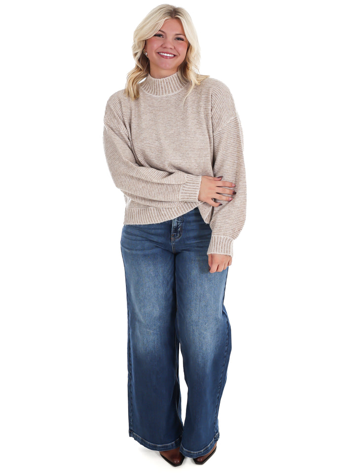Winter Weekend Mock Neck Sweater