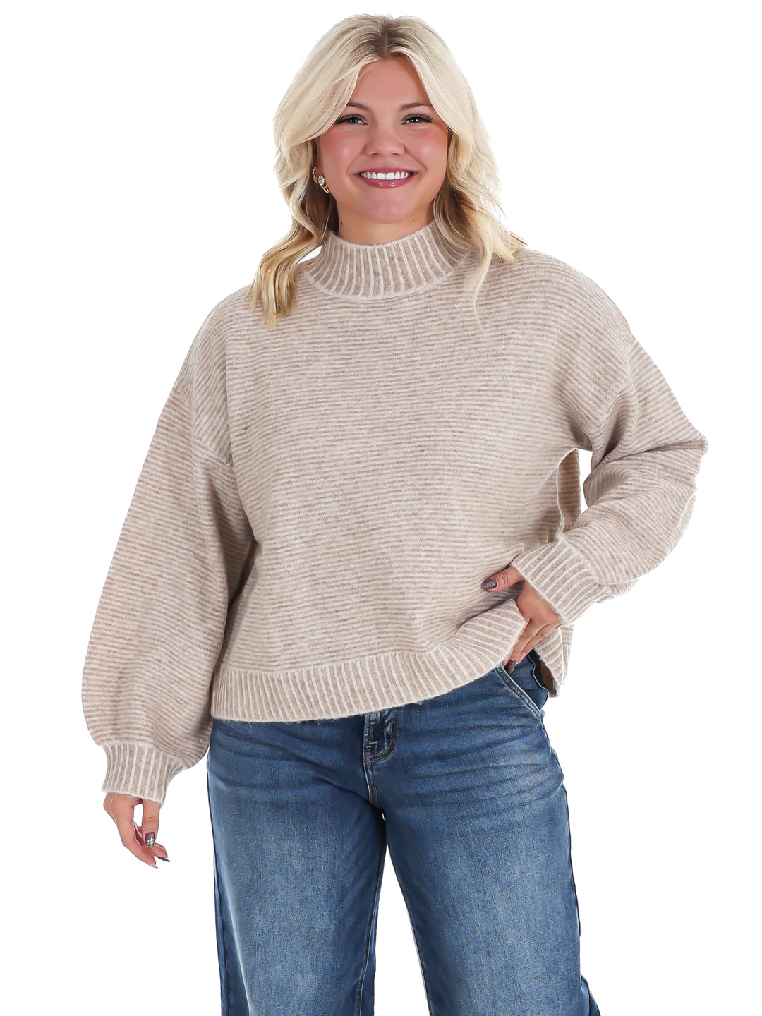 Winter Weekend Mock Neck Sweater
