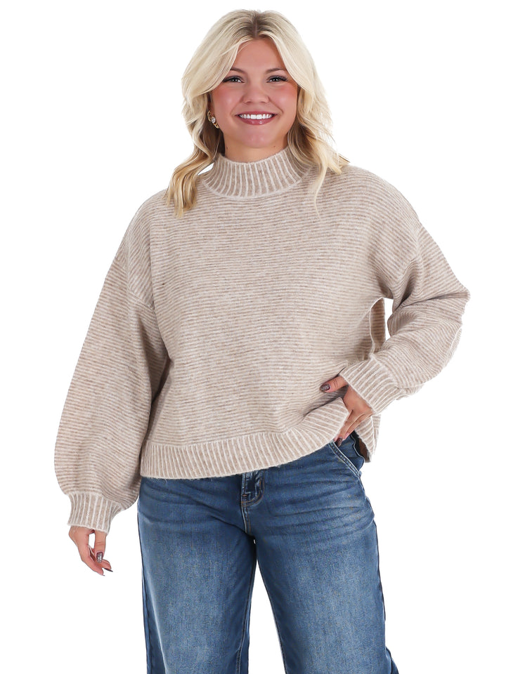 Winter Weekend Mock Neck Sweater