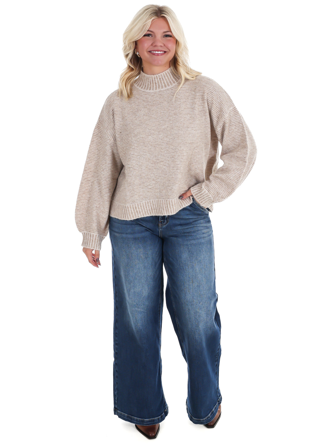 Winter Weekend Mock Neck Sweater