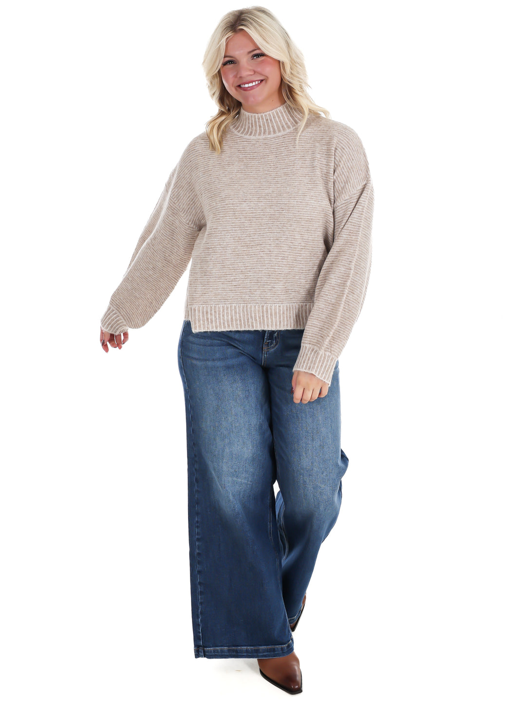 Winter Weekend Mock Neck Sweater