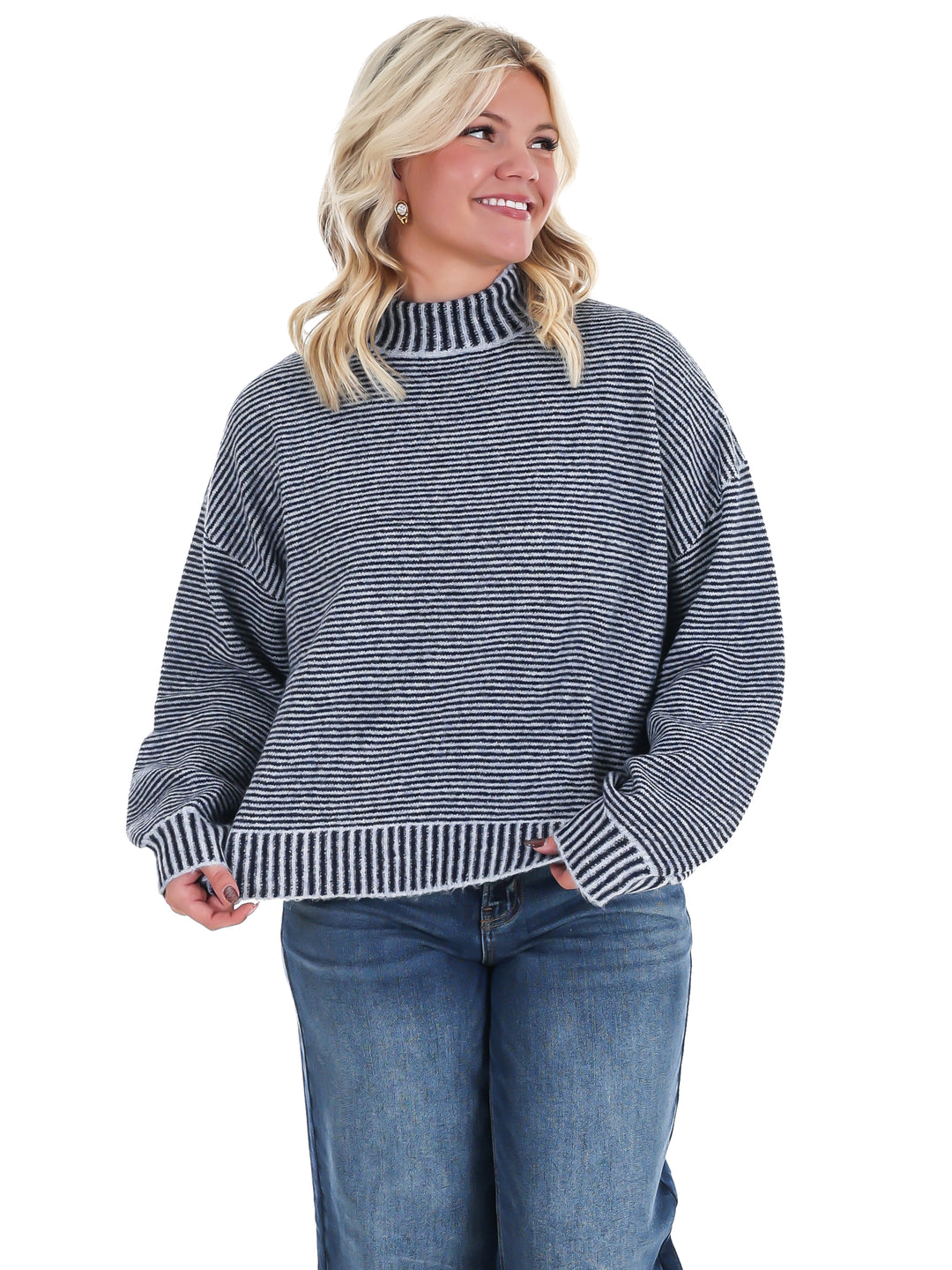 Winter Weekend Mock Neck Sweater