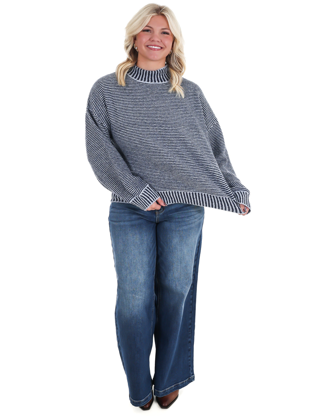 Winter Weekend Mock Neck Sweater