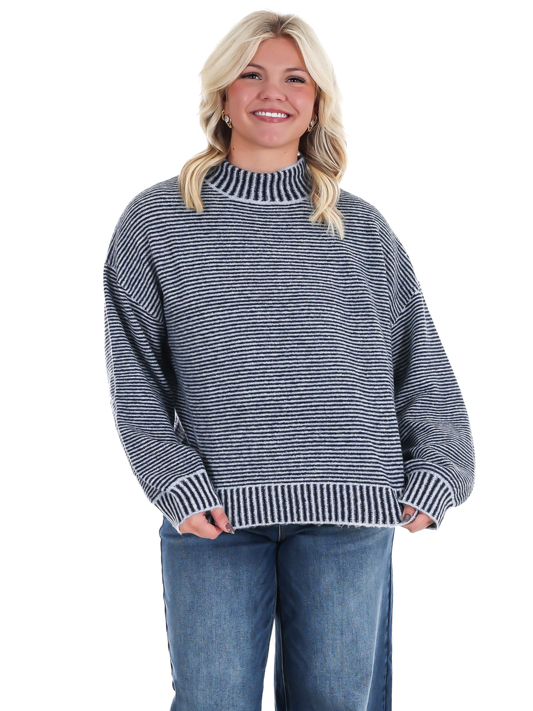 Winter Weekend Mock Neck Sweater