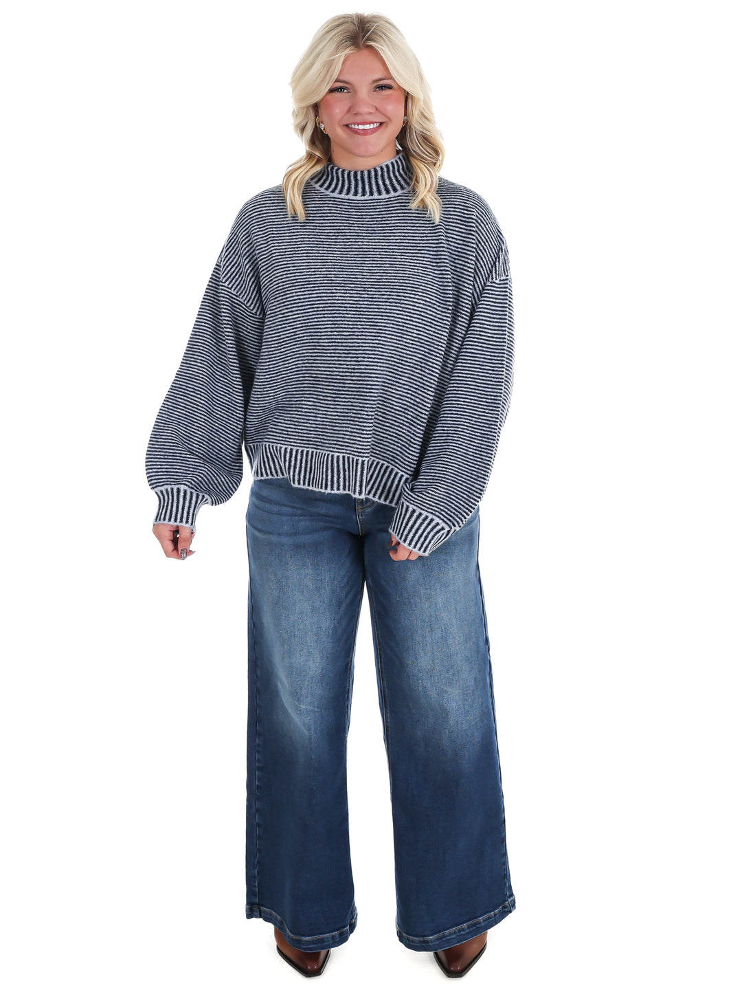 Winter Weekend Mock Neck Sweater