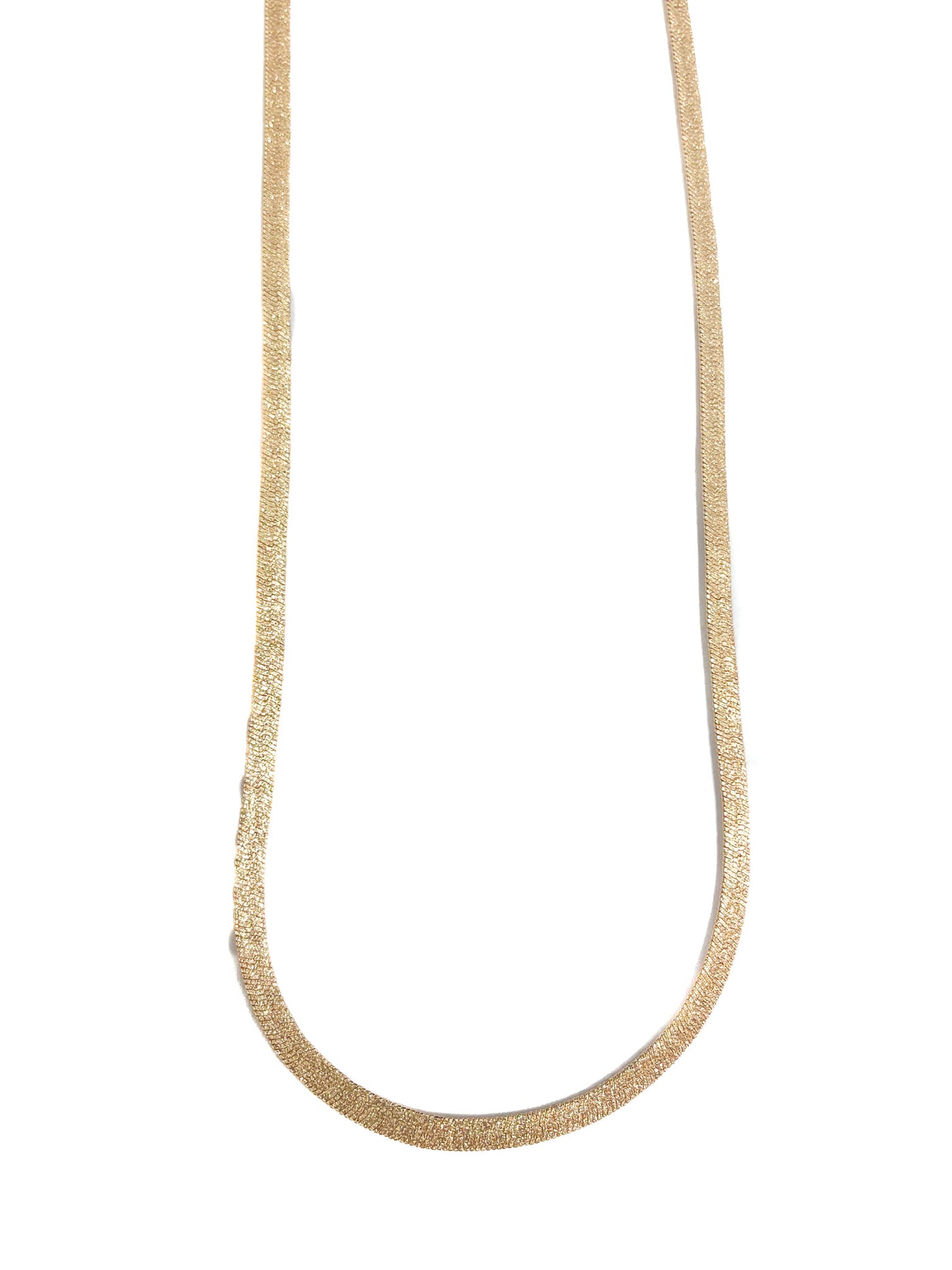 Herringbone Gold Matte Necklace