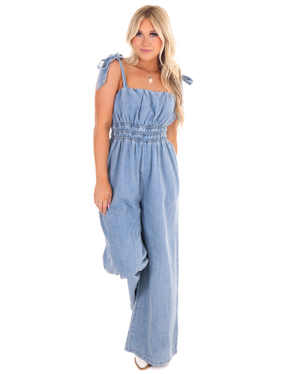 Girl Boss Denim Jumpsuit