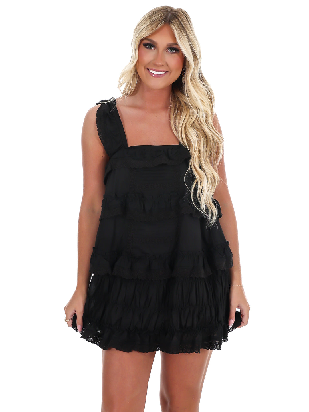 Take It Easy Ruffle Romper Dress
