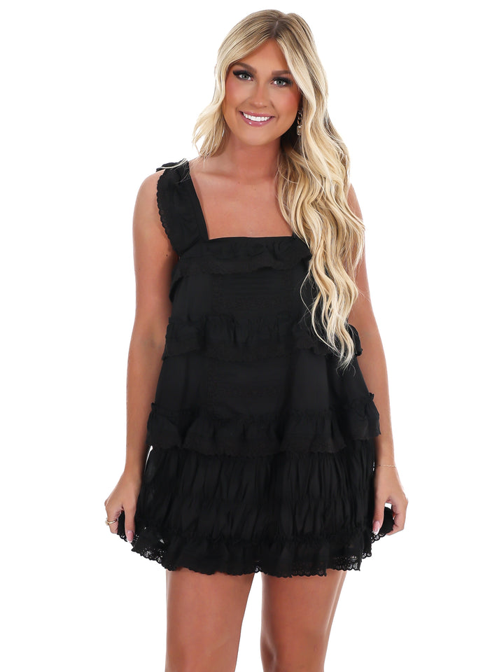 Take It Easy Ruffle Romper Dress