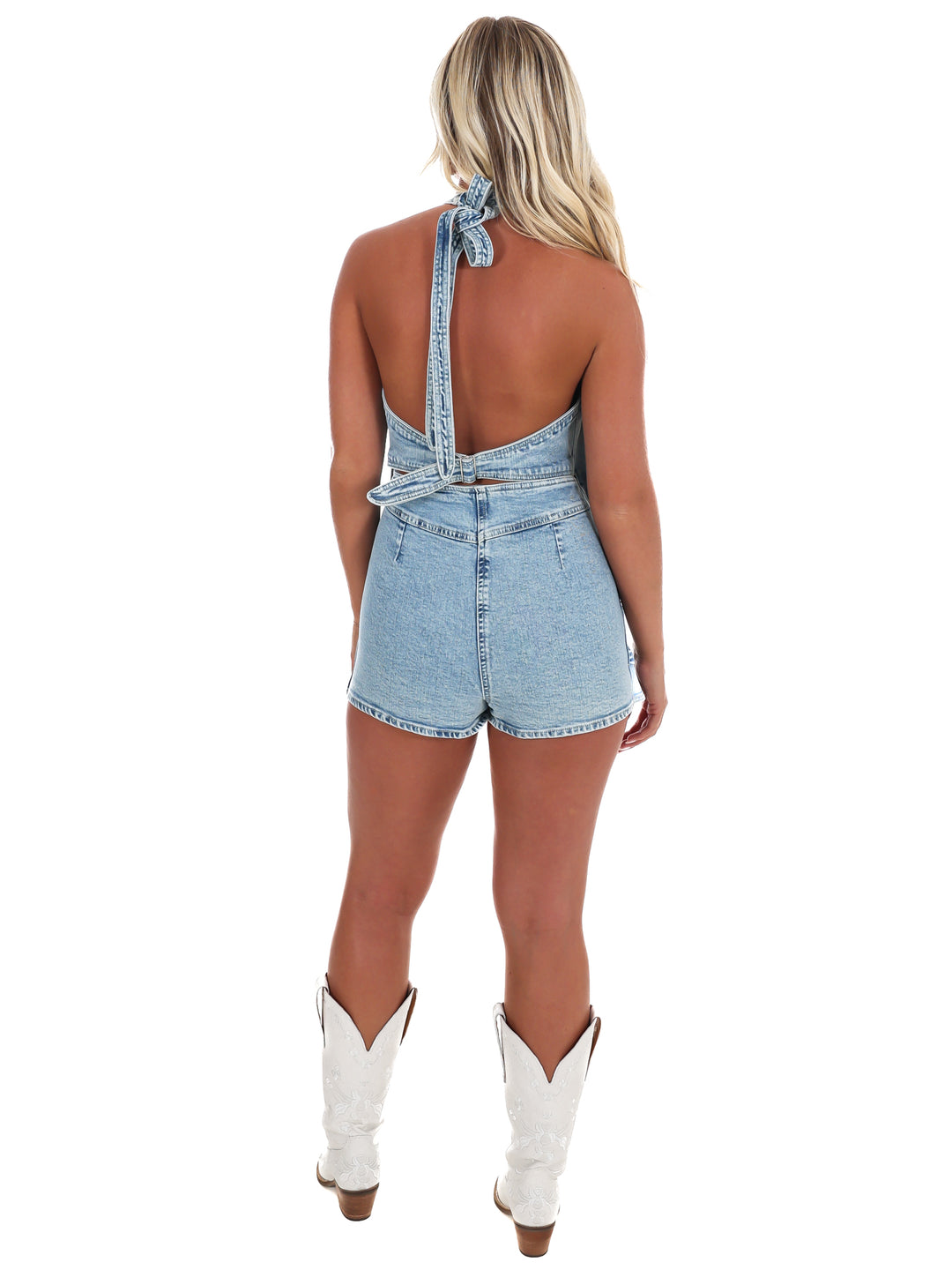 Know You Best Denim Romper
