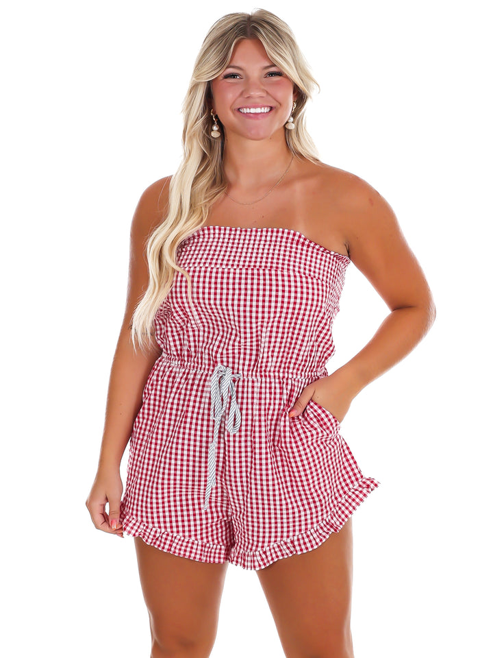 Let Freedom Ring Gingham Romper