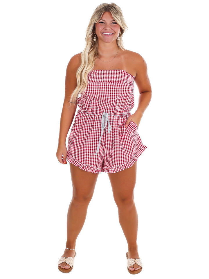 Let Freedom Ring Gingham Romper