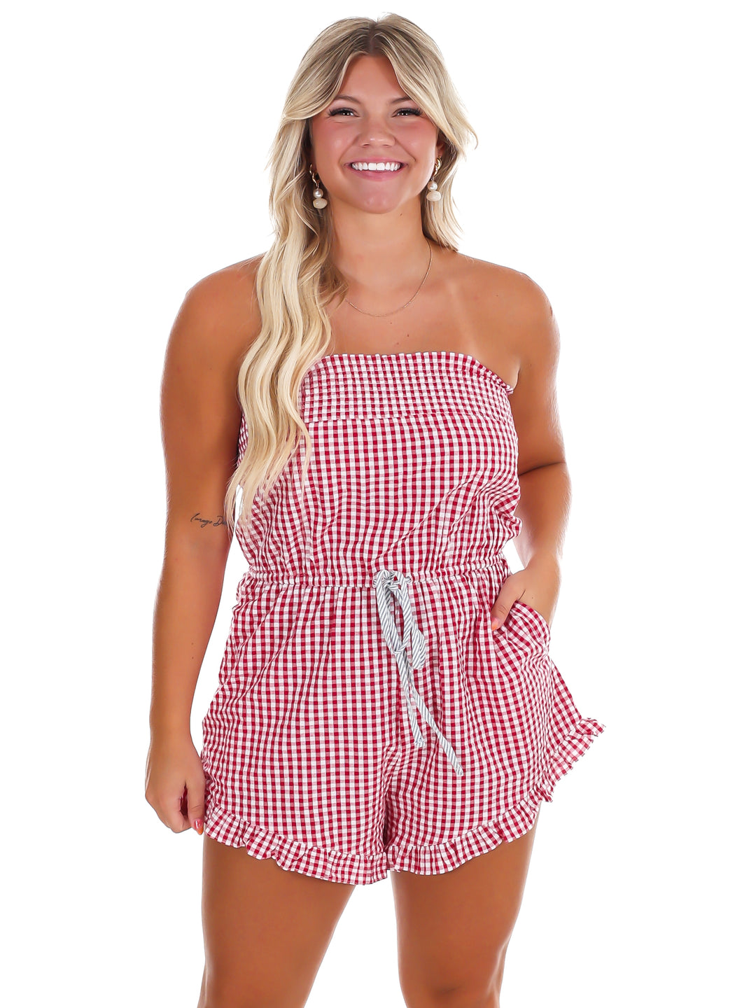Let Freedom Ring Gingham Romper