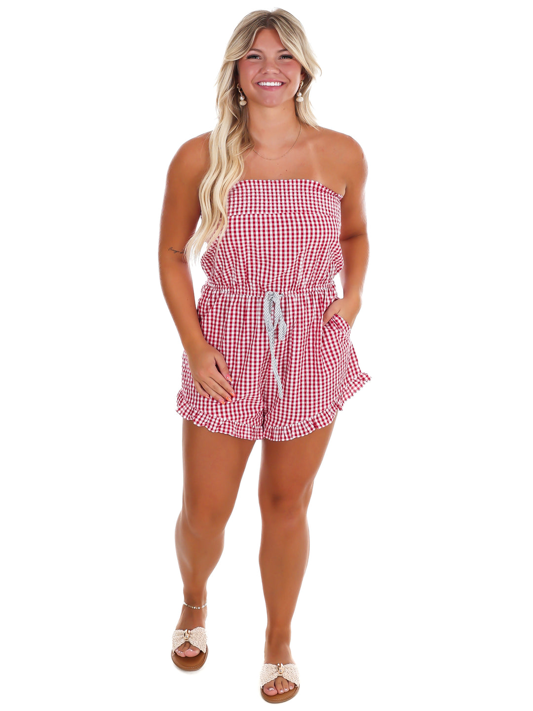 Let Freedom Ring Gingham Romper
