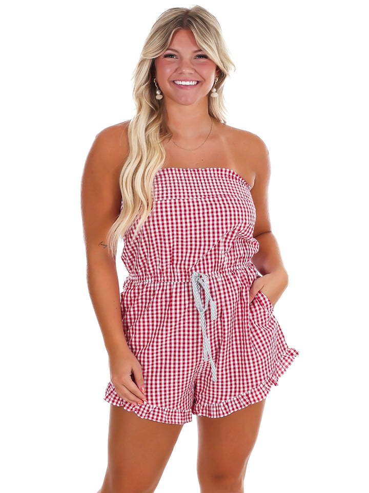 Let Freedom Ring Gingham Romper